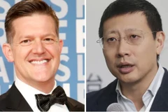 Đối tác Sequoia Capital Roelof Botha (trái) và Neil Shen, đối tác sáng lập và quản lý của Sequoia Trung Quốc. (Nguồn: Getty Images)