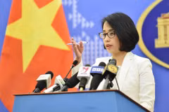 Phó Phát ngôn Bộ Ngoại giao Phạm Thu Hằng. (Ảnh: TTXVN phát)