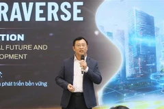 Ông Phạm Hồng Quất, Cục trưởng Cục Phát triển Thị trường và Doanh nghiệp Khoa học và Công nghệ, Bộ Khoa học và Công nghệ phát biểu khai mạc sự kiện. (Ảnh: Đinh Hằng/TTXVN)