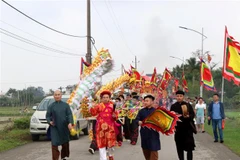 Lễ rước kiệu Thánh. (Ảnh: Mạnh Tú/TTXVN)