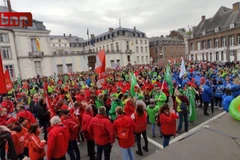 Giáo viên Bỉ tuần hành phản đối các vấn đề của hệ thống giáo dục. (Nguồn: BNN)