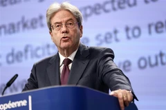 Ủy viên châu Âu phụ trách vấn đề kinh tế Paolo Gentiloni. (Ảnh: AFP/TTXVN)