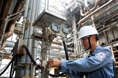 Vận hành phát điện tại nhà máy nhiệt điện Phú Mỹ 1. (Ảnh: Ngọc Hà/TTXVN)