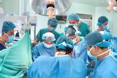 Một ca ghép tạng được thực hiện tại Bệnh viện Trung ương Huế. (Ảnh: Mai Trang/TTXVN)