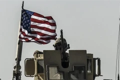 Binh sĩ Mỹ tại thị trấn Kobani, phía Bắc Syria ngày 29/9/2017. (Ảnh: AFP/TTXVN)