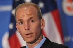 Giám đốc điều hành (CEO) hãng Boeing Dennis Muilenburg tại hội nghị ngành hàng không ở Washington, DC., ngày 3/4/2014. (Ảnh: AFP/TTXVN)