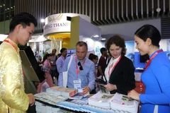 Một hội chợ du lịch tại TP.HCM. (Ảnh minh họa: Thanh Vũ/TTXVN)