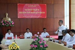 Các đại biểu tham gia buổi giao ban. (Ảnh: Đoàn Mạnh Dương/TTXVN)