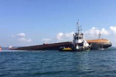 Hiện trường vụ va chạm. (Nguồn: straitstimes.com)