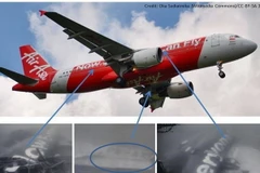 [Photo] Hải quân Singapore tìm thấy phần thân của máy bay AirAsia 