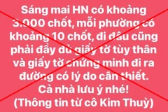Hà Nội: Tung hoang tin về 3.000 chốt kiểm dịch, 1 cá nhân bị xử lý