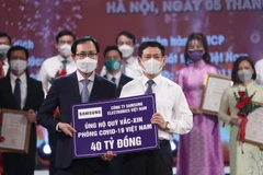 Samsung ủng hộ 40 tỷ đồng cho Quỹ Vaccine phòng, chống COVID-19. (Ảnh: DL)