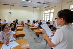 Thí sinh dự thi trung học phổ thông quốc gia. (Ảnh: TTXVN)