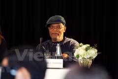 Nam diễn viên gạo cội Samuel L. Jackson. (Ảnh: Xuân Mai/Vietnam+)