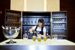 Bia Đức được giới thiệu tại họp báo. (Ảnh: PV)