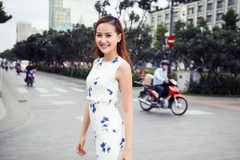 Khánh Ngân là gương mặt được nhiều nhãn hàng ưa chuộng của cuộc thi The Face. (Ảnh: Hiển Khuất)