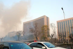 Chùm ảnh vụ nổ trước văn phòng Tỉnh ủy Sơn Tây, Trung Quốc