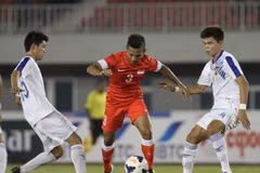 Chơi thiếu người, U23 Lào vẫn cầm hòa U23 Singapore