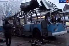 Video hiện trường vụ đánh bom khủng bố xe điện ở Volgograd