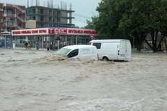 Hình ảnh lũ lụt tại Krasnodar (Nguồn: BBC)