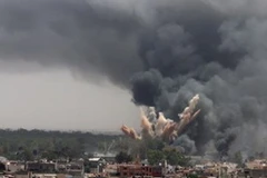 Một cuộc không kích của NATO tại Libya.