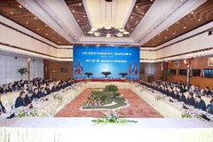 Toàn cảnh phiên Khai mạc cuộc họp Nội các chung lần 2 Việt Nam/Thái Lan. (Ảnh: Đức Tám/TTXVN)