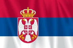 Quốc kỳ Serbia (Ảnh: Graphic News/Vietnam+)