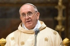 Giáo hoàng Francis chủ trì một buổi hành lễ hôm 14/3 (Nguồn: AFP)