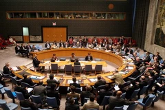 Một phiên họp của Hội đồng Bảo an LHQ.