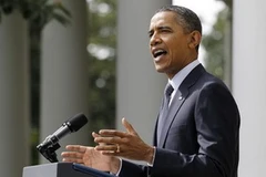 Tổng thống Mỹ Obama phát biểu tại Vườn Hồng, Nhà Trắng, ngày 19/9 (Ảnh: Reuters)