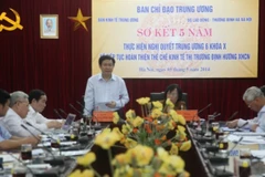 Sơ kết Nghị quyết TW 6 tại Bộ Lao động, Thương binh và Xã hội. (Ảnh: Thanh Liêm)