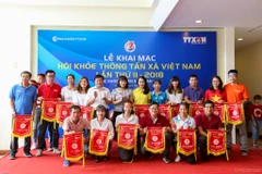 Hội khỏe Thông tấn xã 2018 thu hút gần 100 vận động viên tham gia thi đấu. (Ảnh: Minh Sơn/Vietnam+)