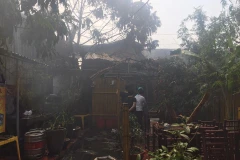 Hiện trường vụ cháy. (Ảnh: Sơn Bách/Vietnam+)