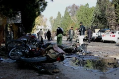 Hiện trường một vụ đánh bom tại Afghanistan. (Nguồn: THX/TTXVN)