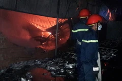 Hiện trường vụ cháy. (Ảnh: Đậu Tất Thành/TTXVN)