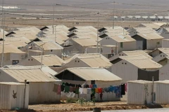 Trại tị nạn dành cho người di cư Syria ở Azraq, miền bắc Jordan. (Nguồn: AFP/TTXVN)