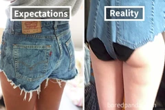 Người này có lẽ đã nhầm lẫn giữa quần soóc và quần lọt khe. (Nguồn: boredpanda.com)