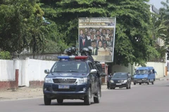 Cảnh sát tuần tra tại Kinshasa, Congo. (Nguồn: AP/TTXVN)
