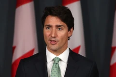 Thủ tướng Canada Justin Trudeau phát biểu tại cuộc họp báo ở Ottawa thuộc Ontario ngày 21/9/2016. (Nguồn: AFP/TTXVN)