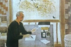 Một phần trang bìa cuốn sách. (Ảnh: Thiên Linh/ Vietnam+)