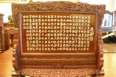 Bức thư pháp "Chiếu dời đô" sẽ ra mắt tại Vườn hoa Lý Thái Tổ, Hà Nội (Nguồn: Internet)