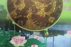 Một phần trang bìa tập “Văn nghệ Đan Phượng” (Ảnh: Thiên Linh/ Vietnam+)