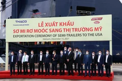 Thaco xuất khẩu 870 sơmi rơmoóc đầu tiên sang thị trường Mỹ