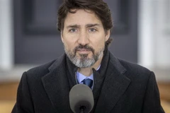 Thủ tướng Canada Justin Trudeau tại cuộc họp báo ở Ottawa. (Ảnh: AFP/TTXVN)