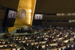 Toàn cảnh một phiên họp của Đại hội đồng ở New York, Mỹ. (Ảnh: AFP/TTXVN)