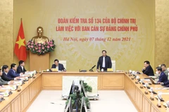 Đoàn kiểm tra của Bộ Chính trị làm việc với Ban Cán sự Đảng Chính phủ