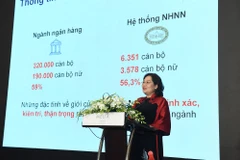 Lần đầu tiên tại Việt Nam, Ngân hàng Việt Nam đã có nữ Thống đốc. (Ảnh: PV/Vietnam+)