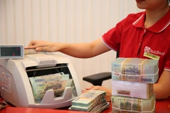 Lãi suất qua đêm liên ngân hàng giảm hơn 2 điểm % chỉ trong 1 tuần. (Ảnh: PV/Vietnam+)