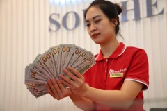 Tỷ giá USD tại các ngân hàng thương mại giảm mạnh tới 120 đồng. (Ảnh: PV/Vietnam+)