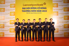 Ra mắt Hội đồng quản trị của LPBank tại Đại hội đồng cổ đông 2023. (Ảnh: Vietnam+)